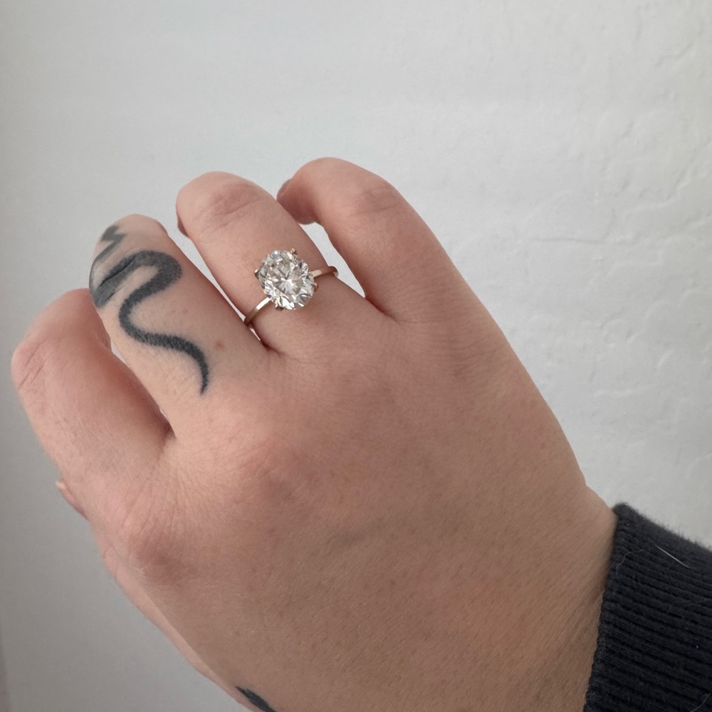 3 ct. Moissanite Engagement Ring - Picture 3 of 6